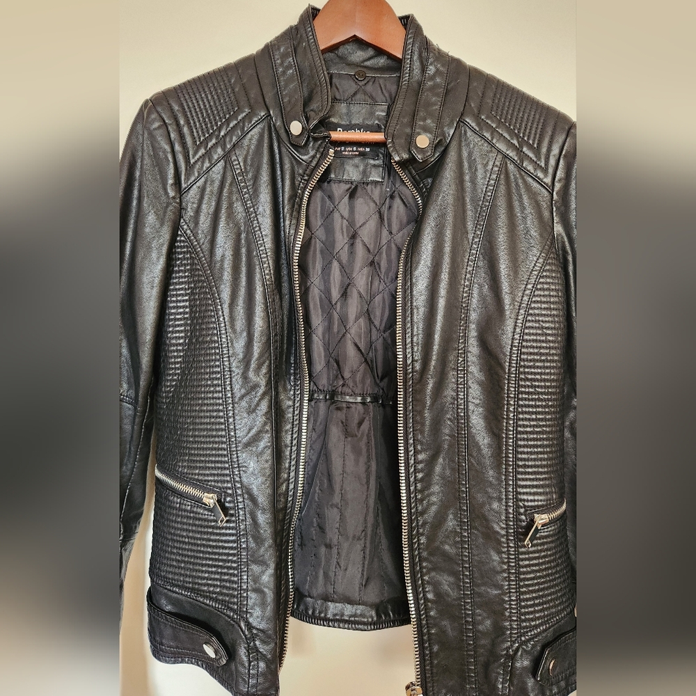 Artificial leather jacket size S